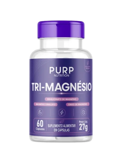Tri Magnésio Premium 60 Cápsulas Purp Nutrition