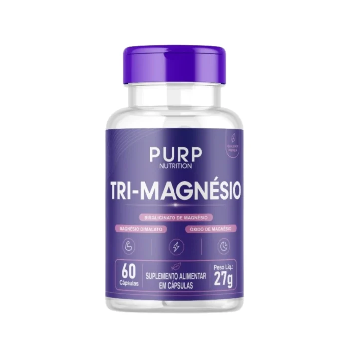 Tri Magnésio Premium 60 Cápsulas Purp Nutrition
