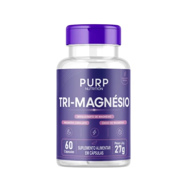 Tri Magnésio Premium Purp Nutrition 60 Cápsulas - Sono e Recuperação
