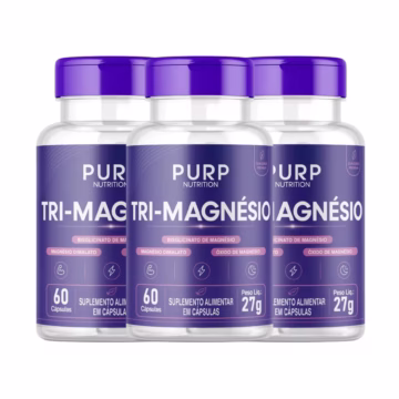 Kit 3x Tri Magnésio (Bisglicinato, Dimalato E Óxido) 60 Cápsulas
