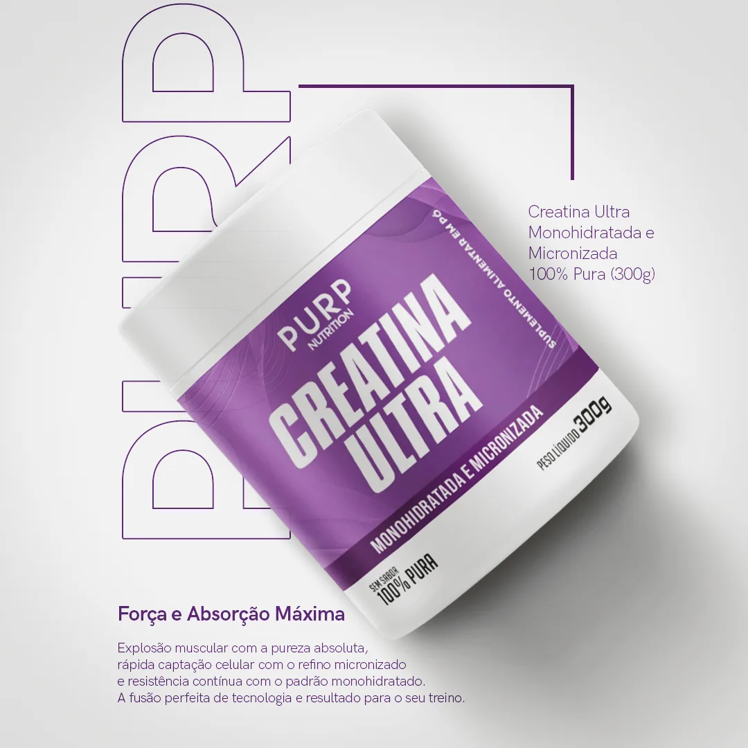 Creatina Ultra – Monohidratada e Micronizada 100% Pura (300g)